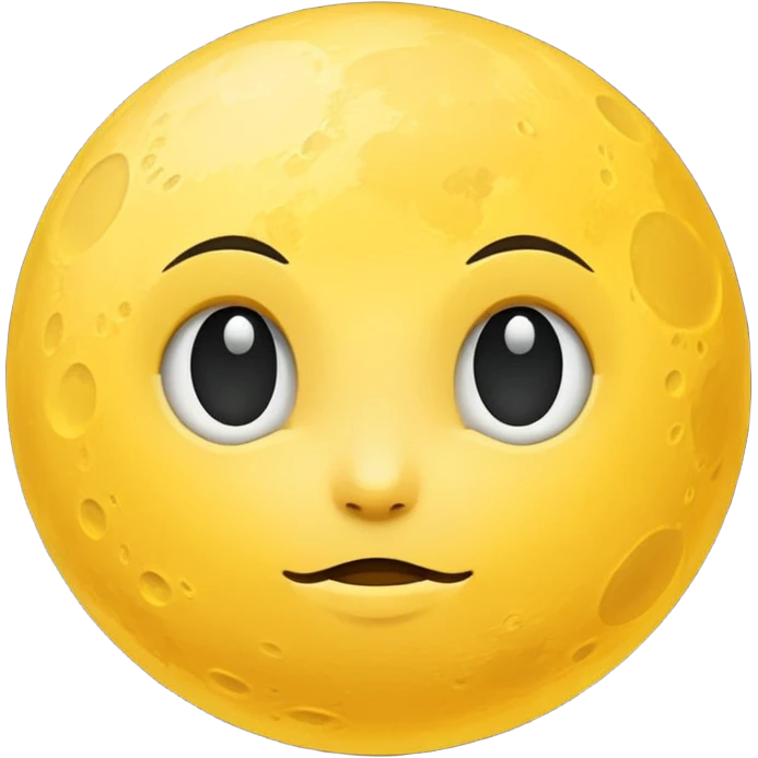 Moon without eyes, yellow emoji