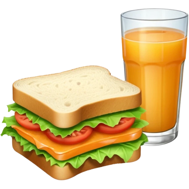 sandwiche and juice emoji