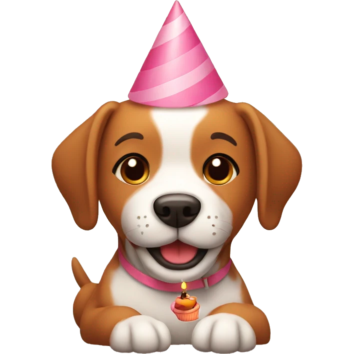 Birthday Cake with a Dog emoji
