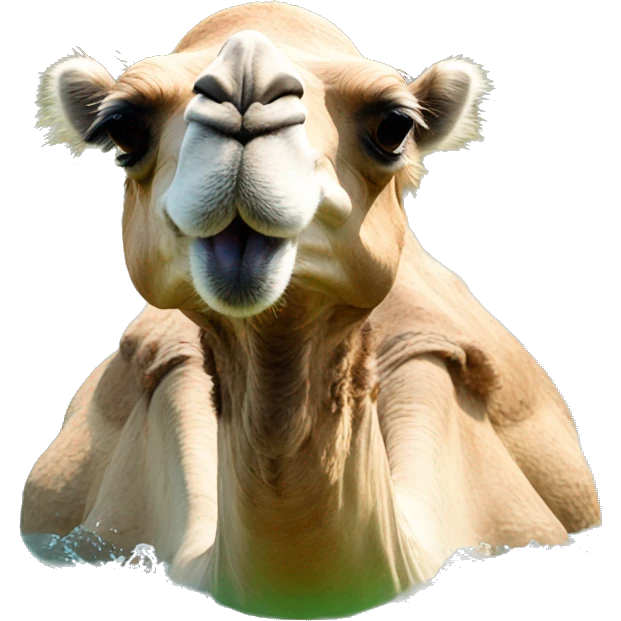 camel swimming emoji