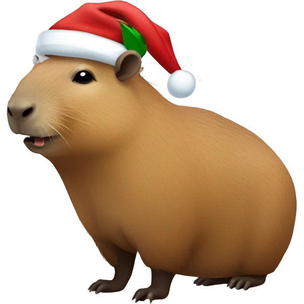 Christmas capybara emoji
