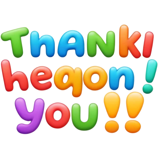 Cute words saying “thank you” emoji