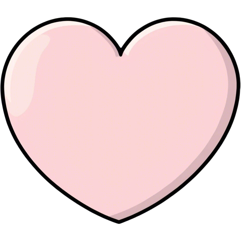 Light pink heart emoji