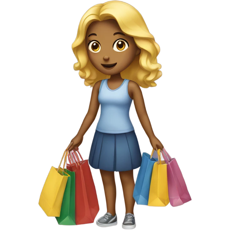  Girl holding shopping bags  emoji