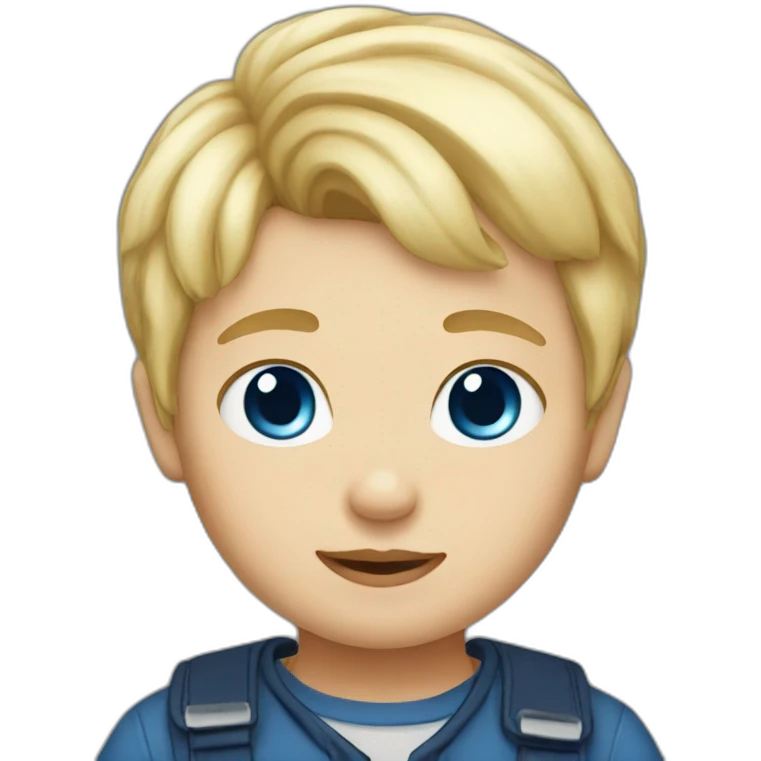 Blonde hair blue eyed baby boy emoji
