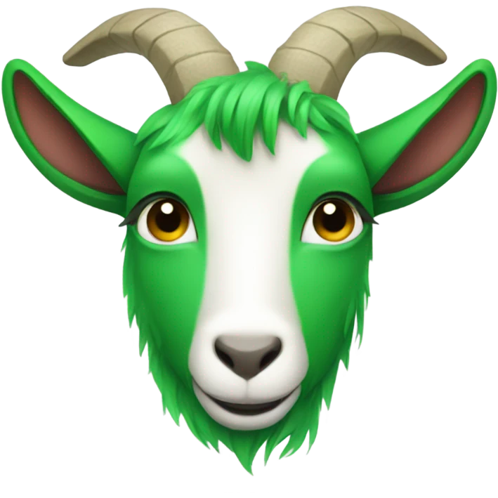 Green goat emoji