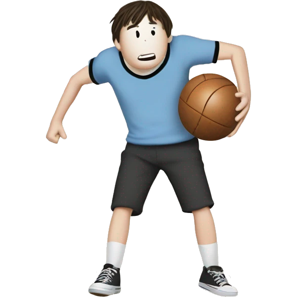 Diary of a wimpy kid playing dodgebal emoji