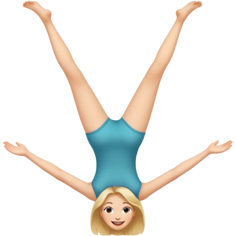 Naked woman qith her feet in the air emoji