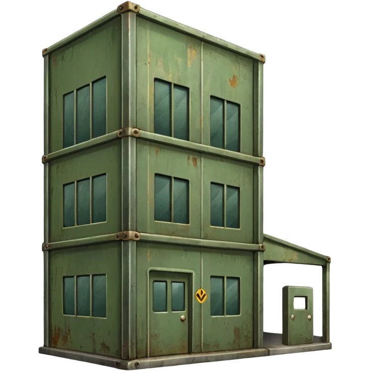 military green warehouse emoji