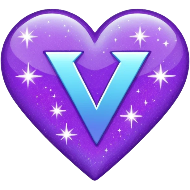 glitter purple and cian checkmark emoji