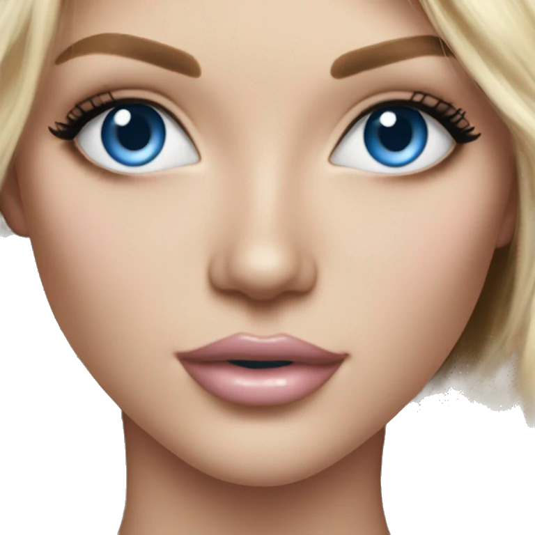 Realistic victoria secret model blonde blue eyes  emoji