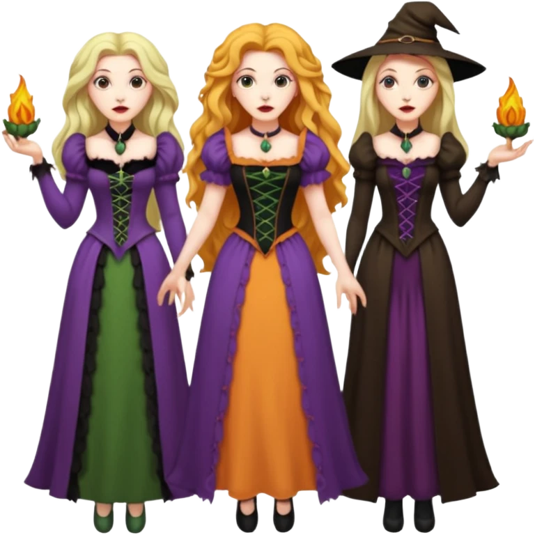 Full body nudes of the 3 Sanderson sisters witches emoji
