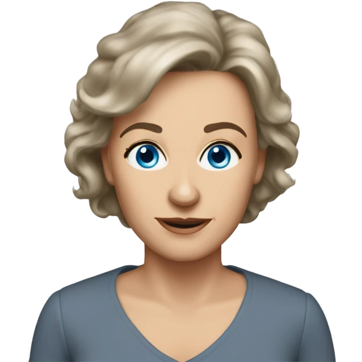 Pamela Linder blue eyes brown hair age 50 emoji
