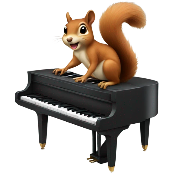 Squirrel playing piano emoji