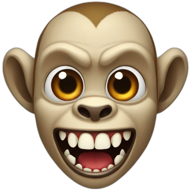 monkey vampire teeth emoji