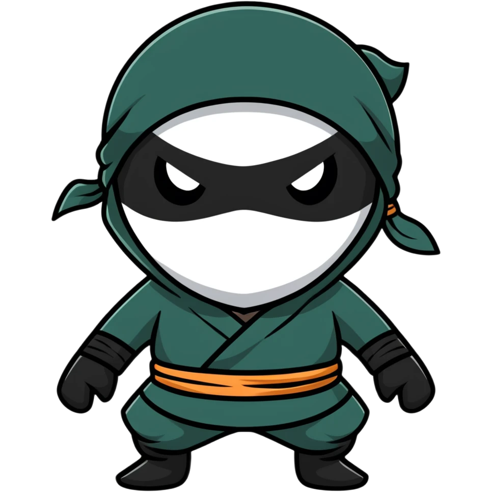 scared ninja emoji