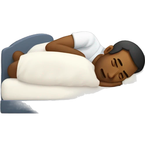 Man sleeping in bed  emoji