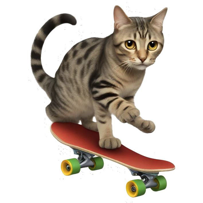 a cat on a skate emoji