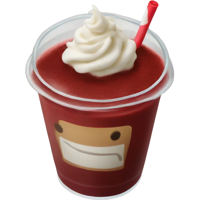 Red velvet iced coffee  emoji