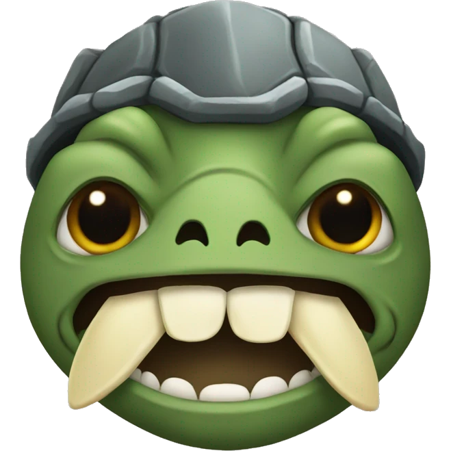 Turtle Viking with gap tooth  emoji
