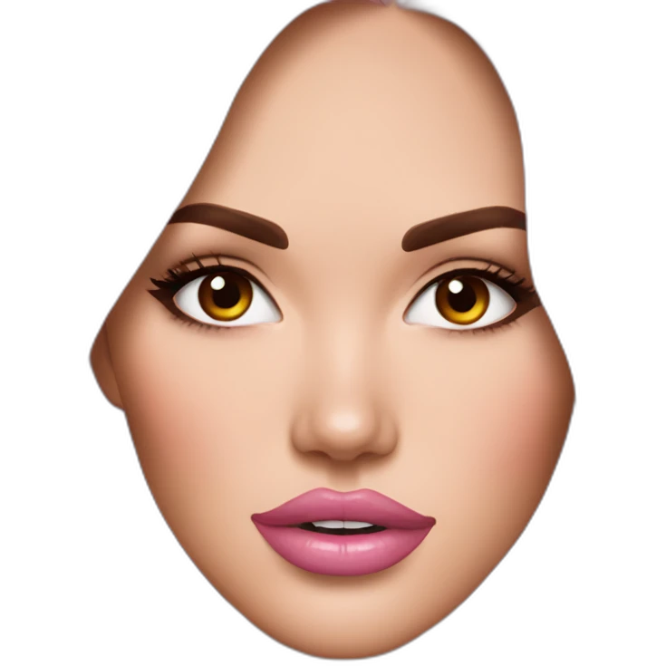 megan fox with soft pink lips emoji