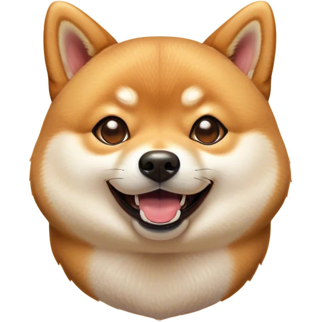 Cinematic Comical Shiba Inu Portrait Emoji, Head tilted dramatically with an exaggeratedly amused or surprised expression, featuring a striking fur with a creamy underbelly, wide, expressive brown eyes filled with exaggerated disbelief, Simplified yet hilariously expressive features, highly detailed, glowing with a slightly sassy glow, high shine, dramatic yet playful, stylized with an air of cheeky defiance, bright and endearing, soft glowing outline, capturing the essence of a spirited and over-the-top companion, so meme-worthy it feels like it could side-eye its way into internet fame instantly! emoji