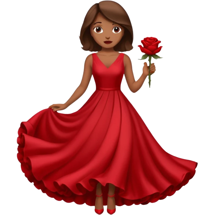 red rose dress no body emoji
