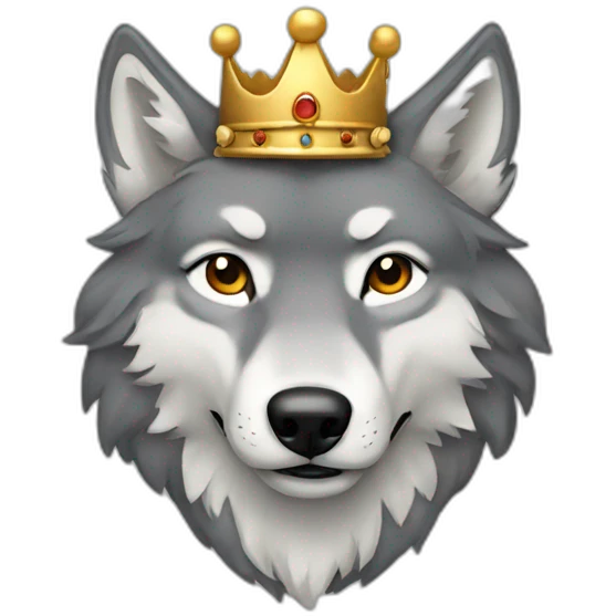 wolf with a crown emoji