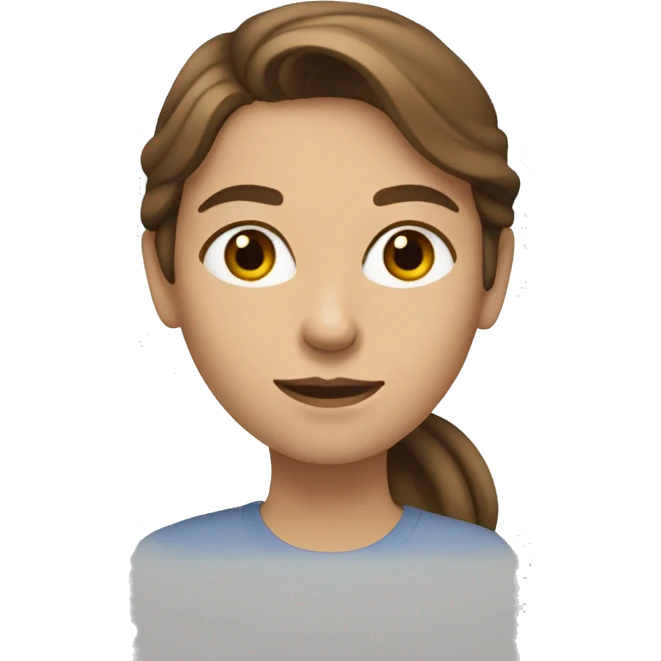 caucasian brown-haired woman drawing something emoji