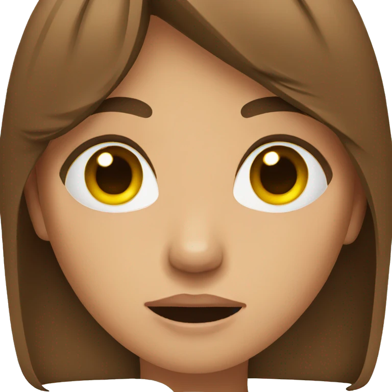brown haired woman crying emoji