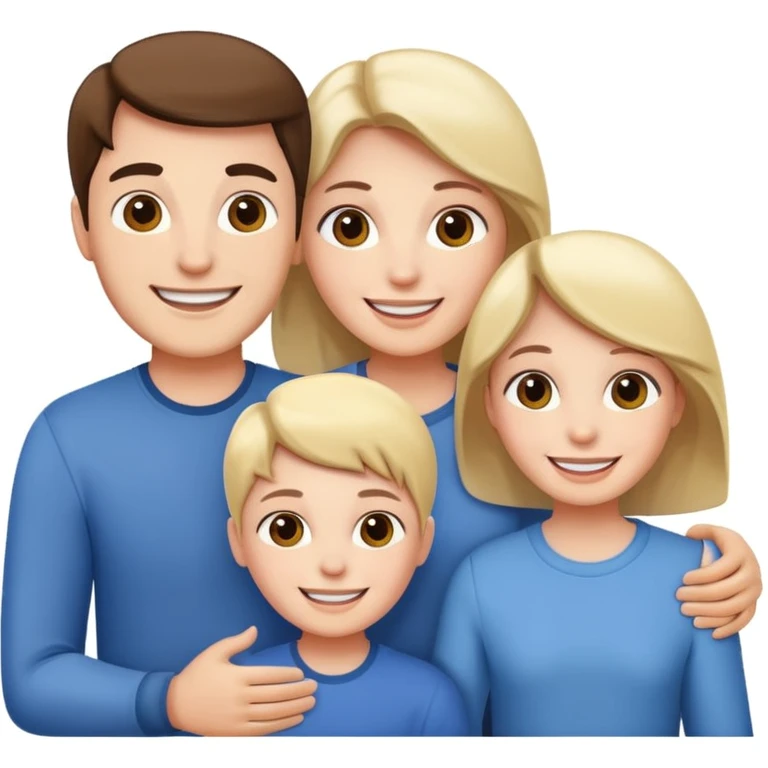 family posing for photo emoji