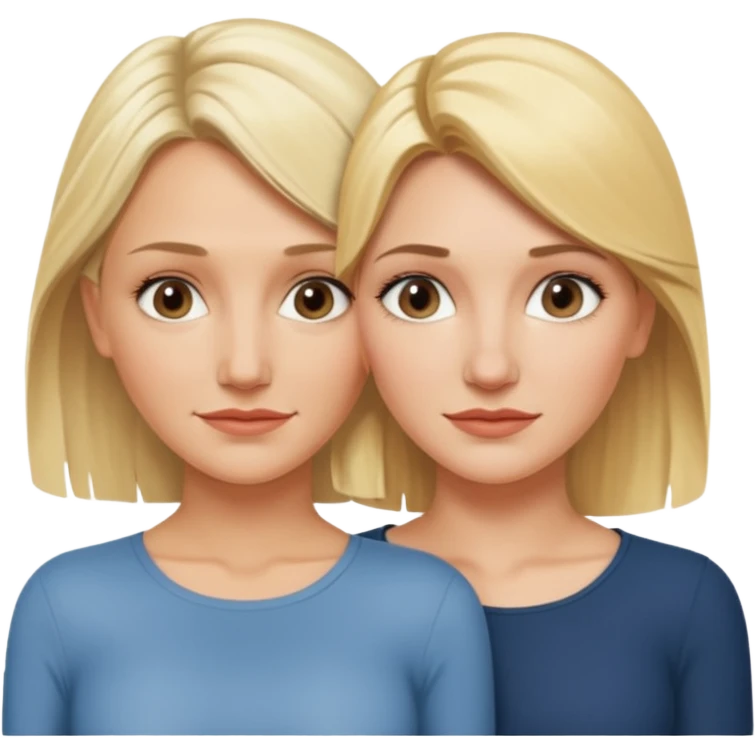 i want an emoji with 2 longue hair blonde girls like the movie "the holiday" They are not touching each other. One is Cameron Diaz, the tother Kate Winslet. They are friends. emoji
