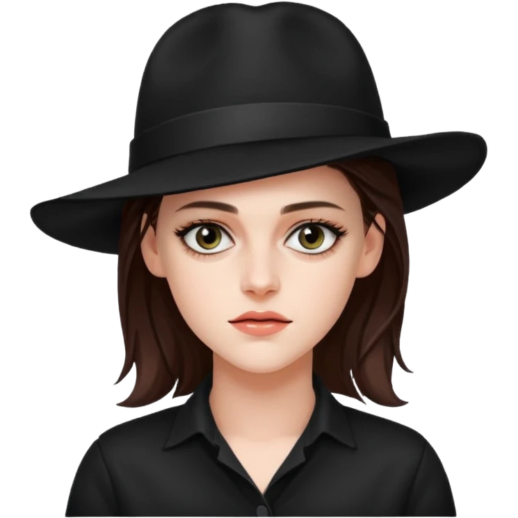 Kristen stewart with hat emoji