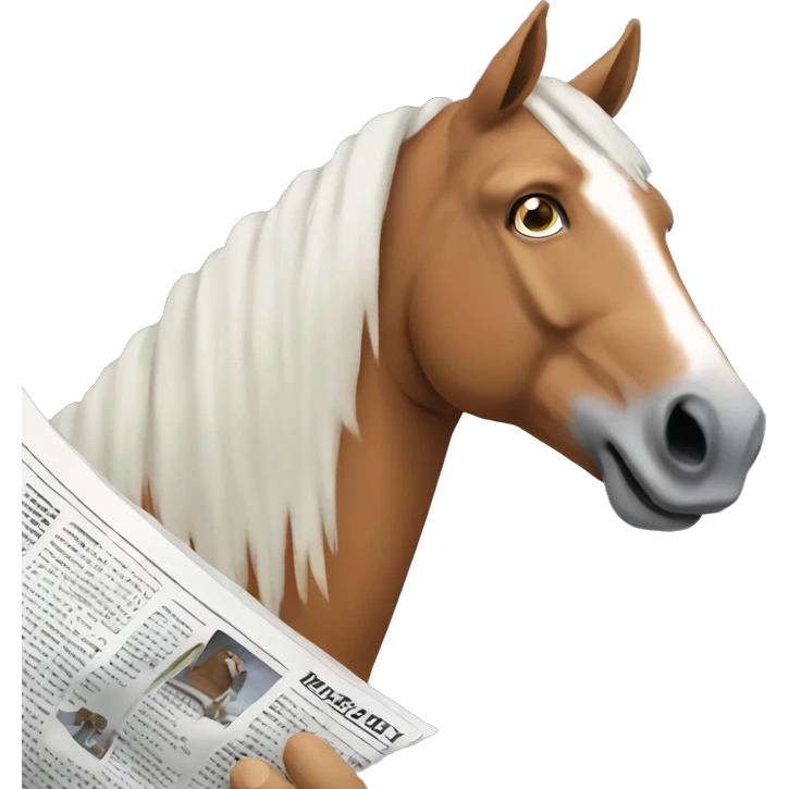Horse read a newspaper  emoji