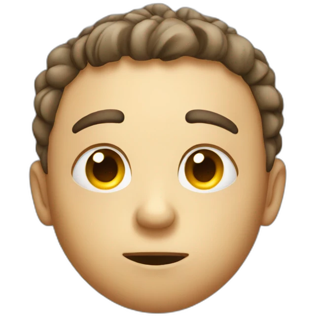 Looking up with sweating emoji