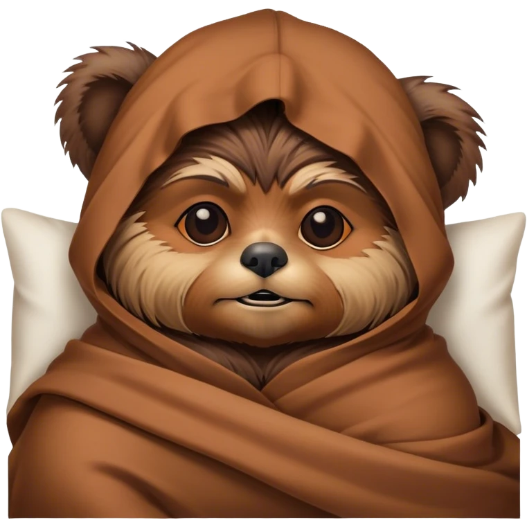 Ewok lying down in bed emoji