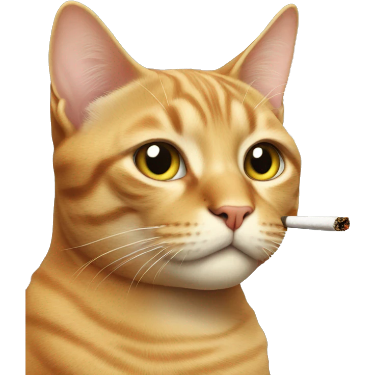Cat smoking emoji