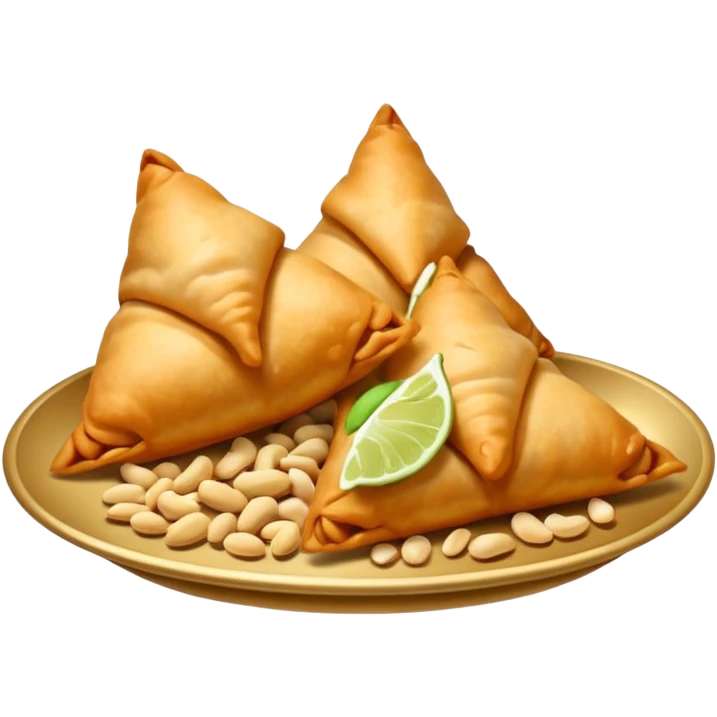 Samosa and peanuts emoji