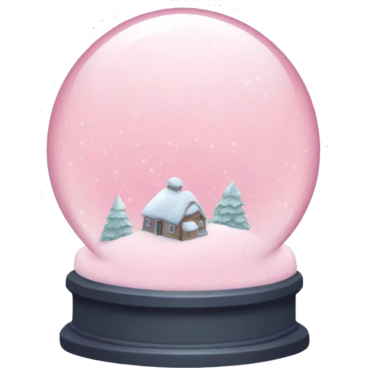 Pastel pink snow globe emoji