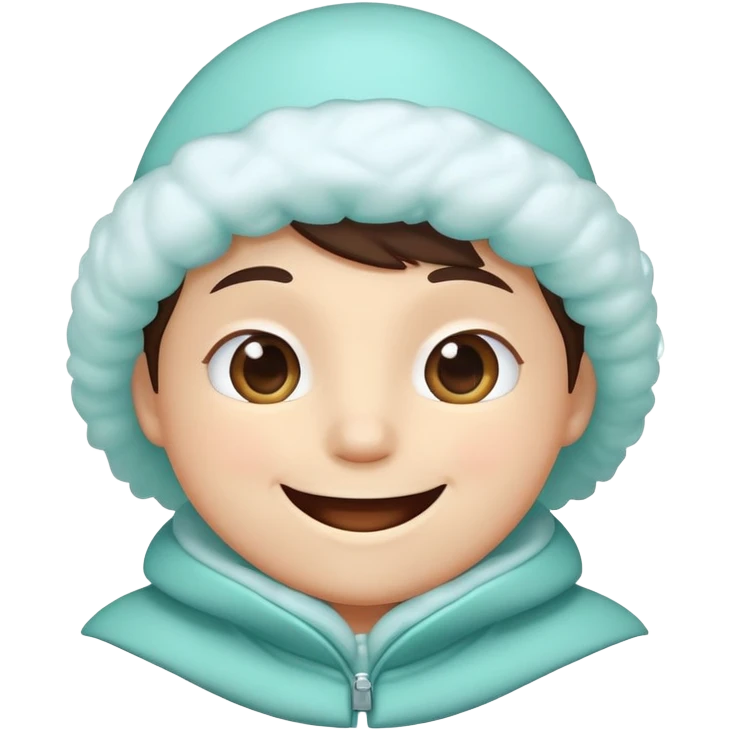 Icey breath mint cartoon with a coat on  emoji
