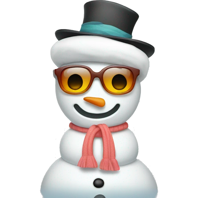 Snowman with a bikini emoji