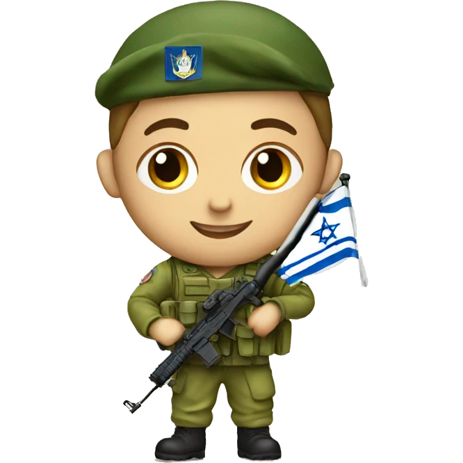 IDF soldier with israeli flag emoji