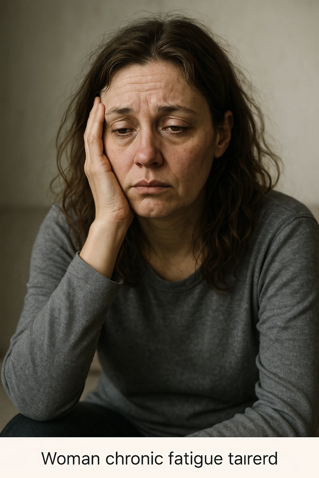 donna con stanchezza cronica distrutta e stanca emoji