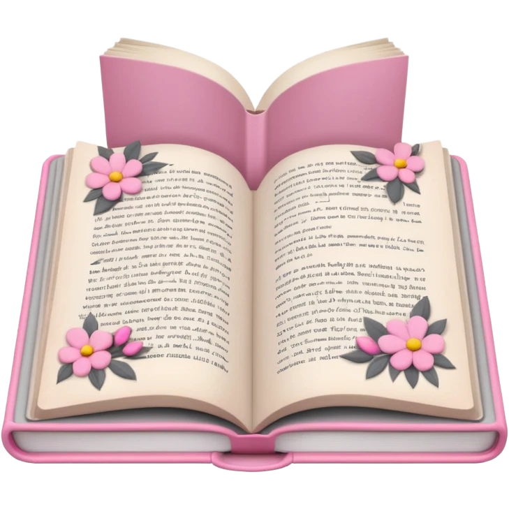 Gray Open book in a girly style emoji