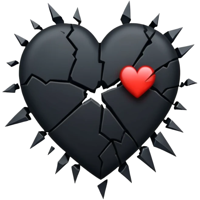A black broken heart emoji