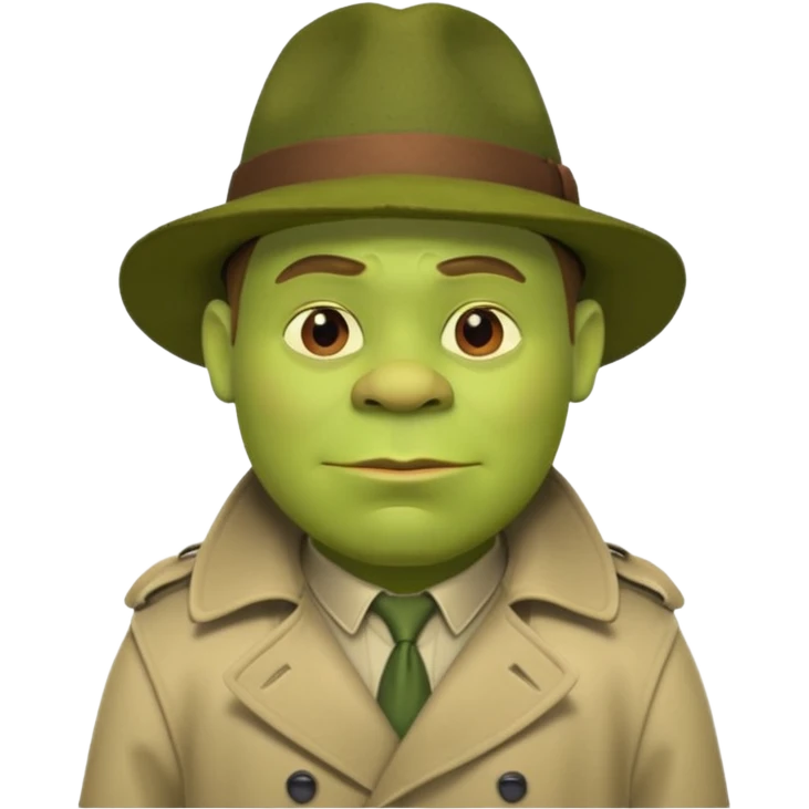 Shrek as a detective  emoji