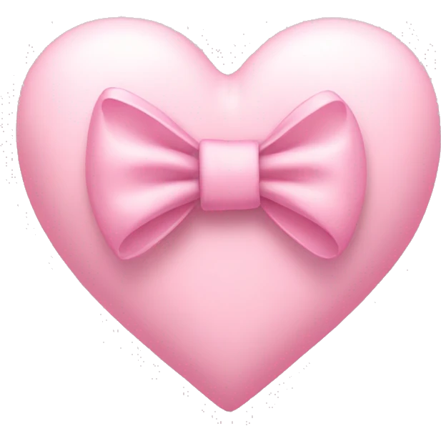 light pink heart with bow  emoji