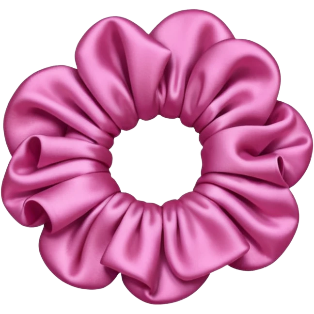 Pink Hair scrunchie emoji
