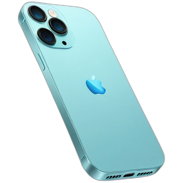 iPhone 13 Pro Max in light blue colour emoji
