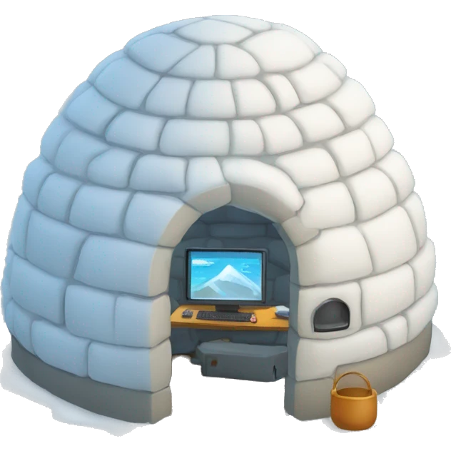 igloo with a hacker emoji